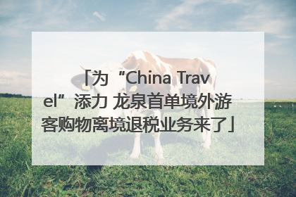 为“China Travel”添力 龙泉首单境外游客购物离境退税业务来了